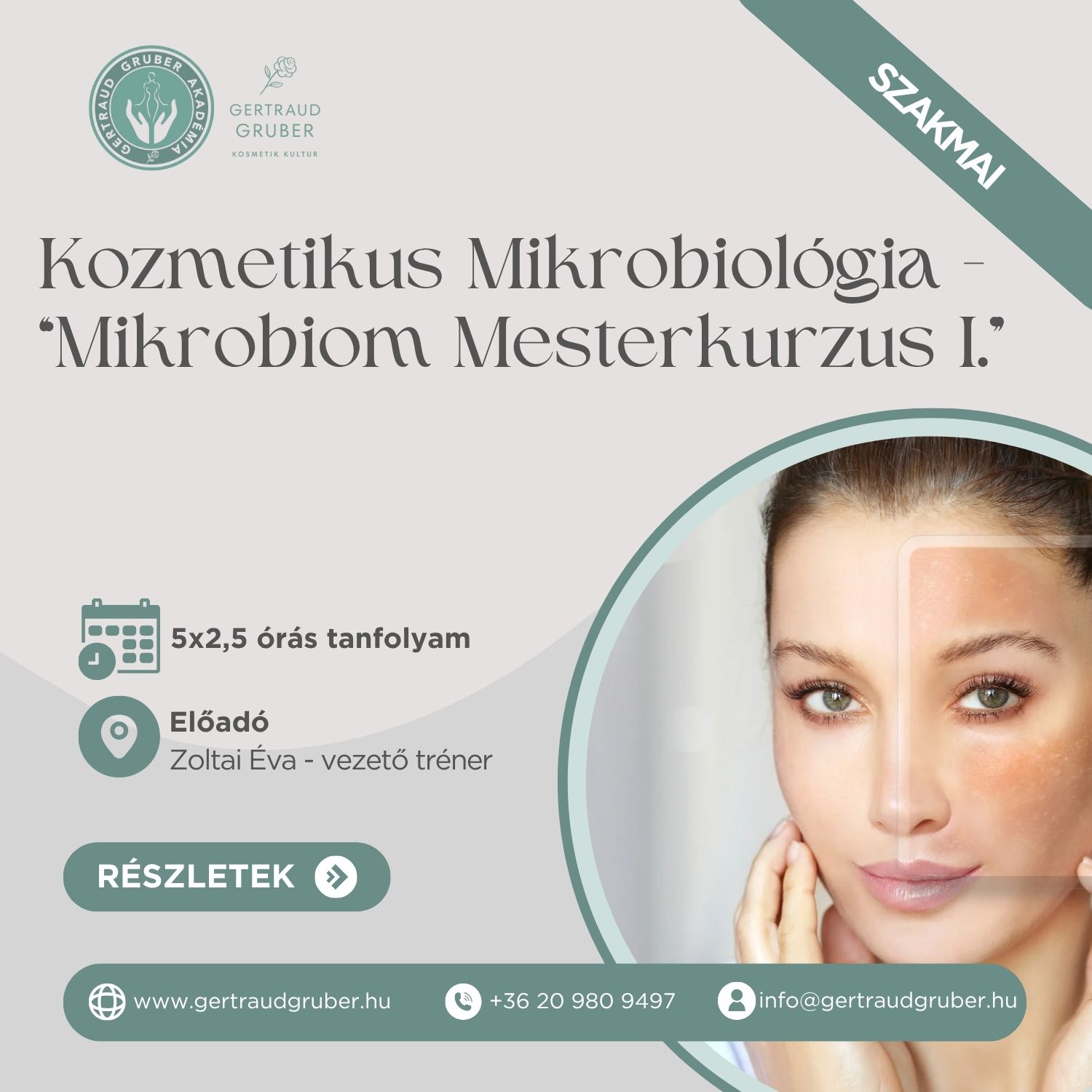 Kozmetikai Mikrobiológia – “Mikrobiom Mesterkurzus I.”